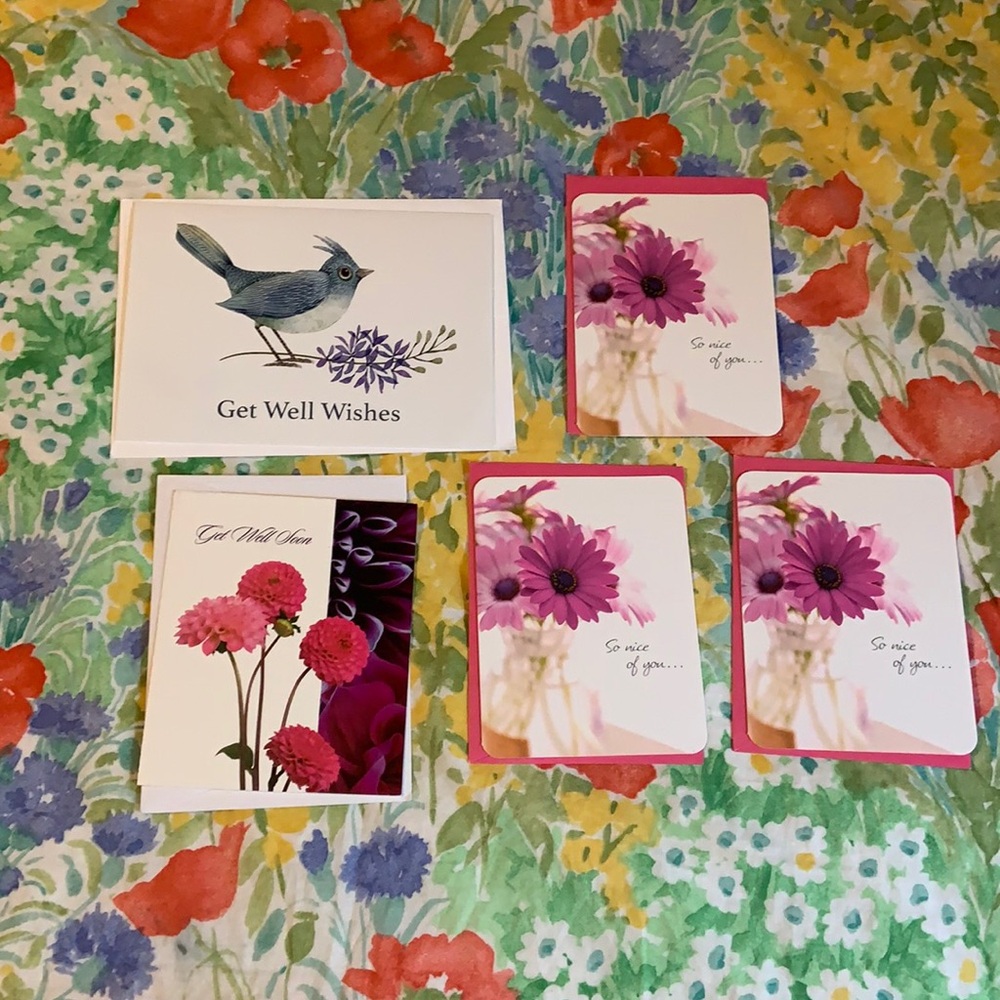 LAST CHANCE ✨ Get Well/Thank You Cards w/ Envelopes (5 Cards)
